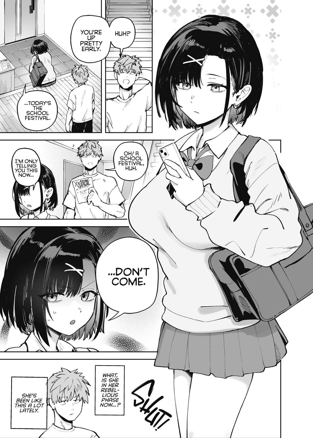 Hentai Manga Comic-My Little Sister Was a Hostess at Class 2-C's School Festival Boobs Bar-Read-2